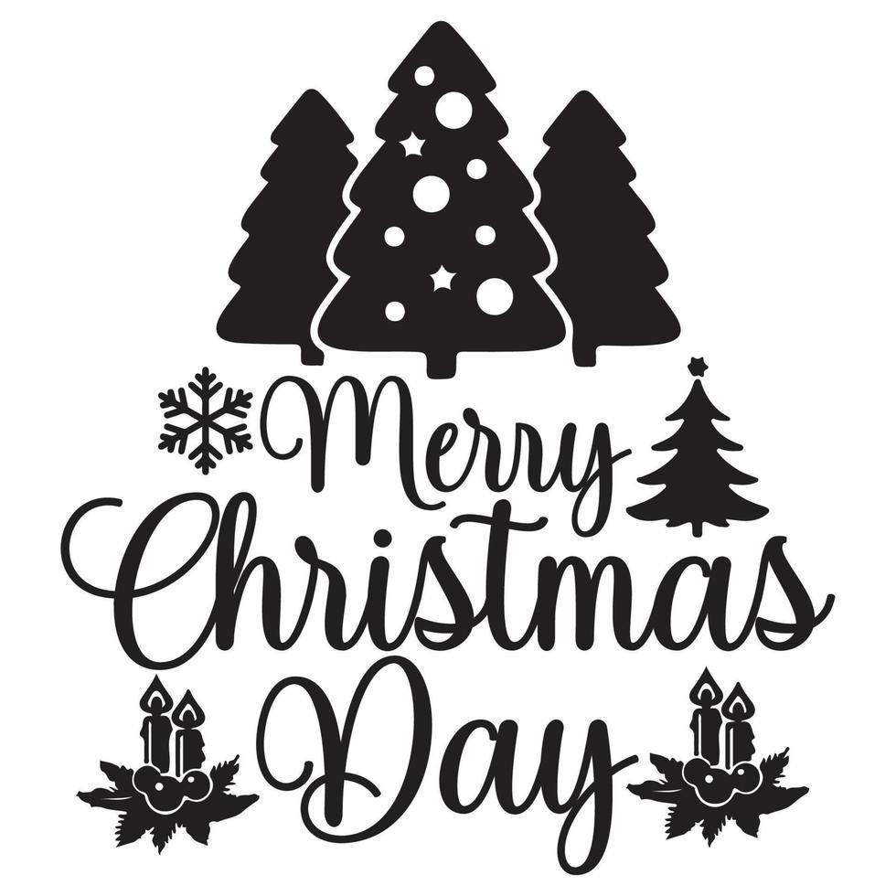 Merry Christmas T-shirt Design vector