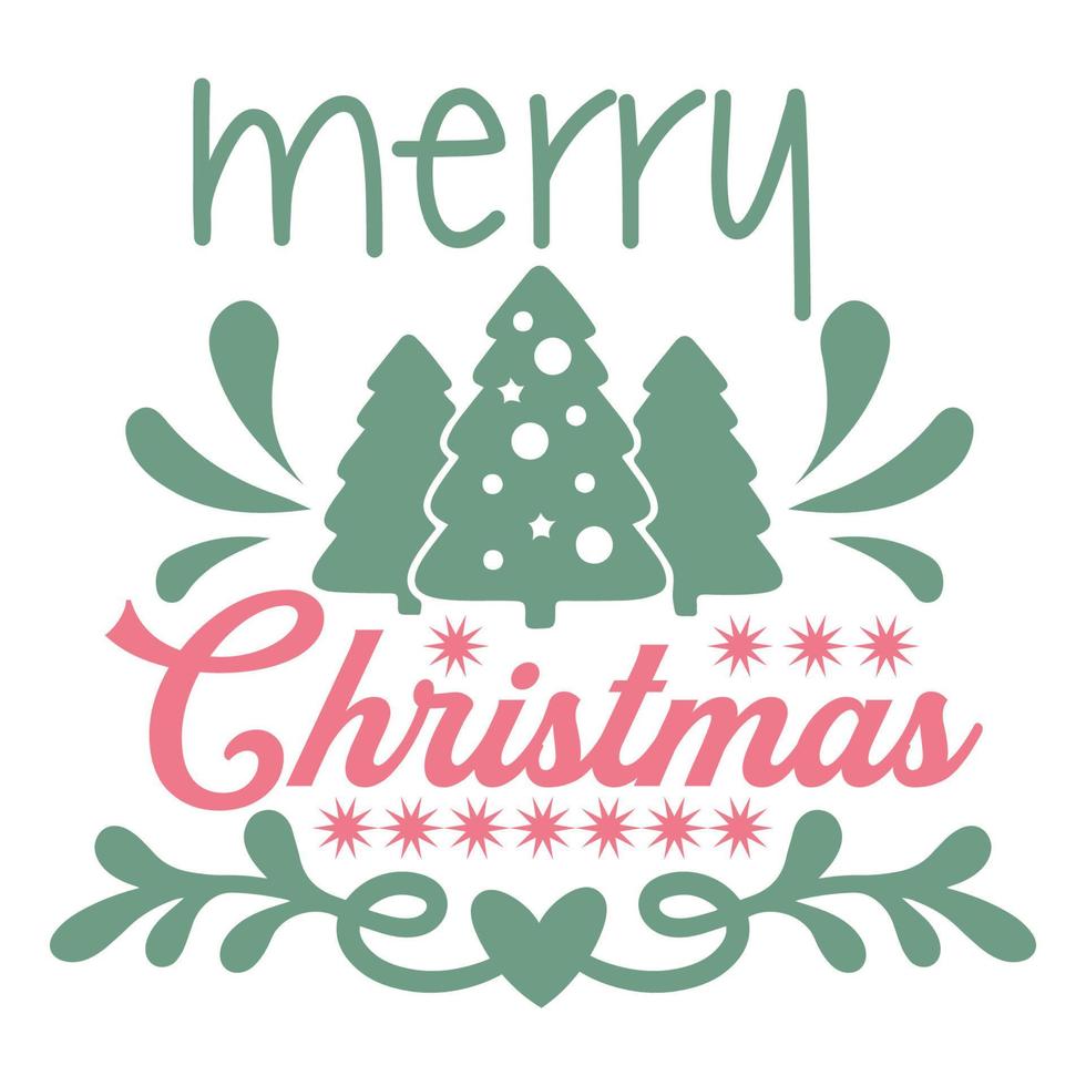 Merry Christmas T-shirt Design vector
