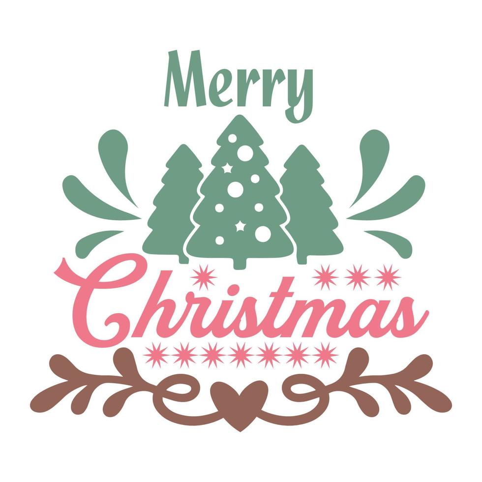 Merry Christmas T-shirt Design vector
