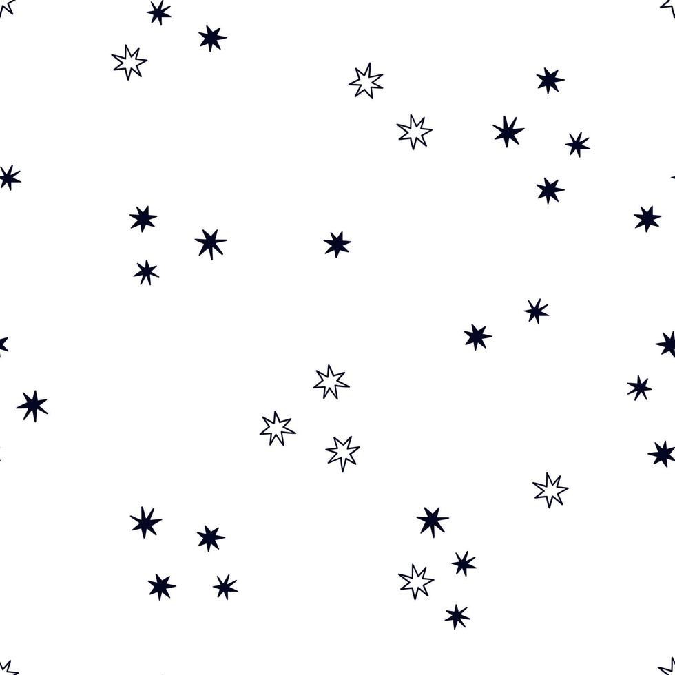 un patrón simple con estrellas. ornamento transparente de vector