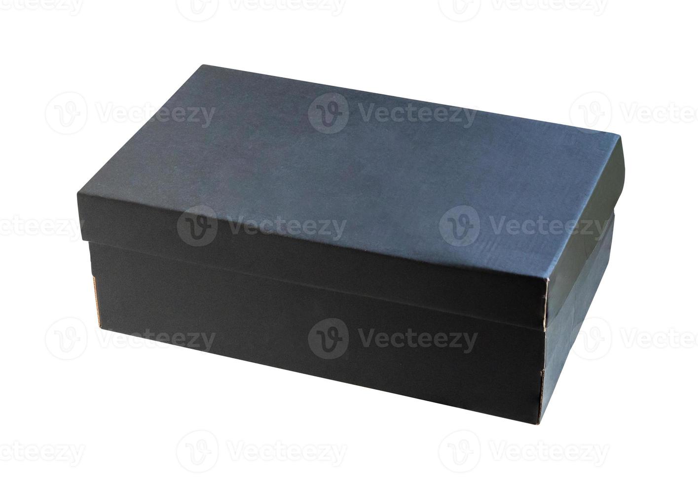 Mockup black box isolated on white background photo