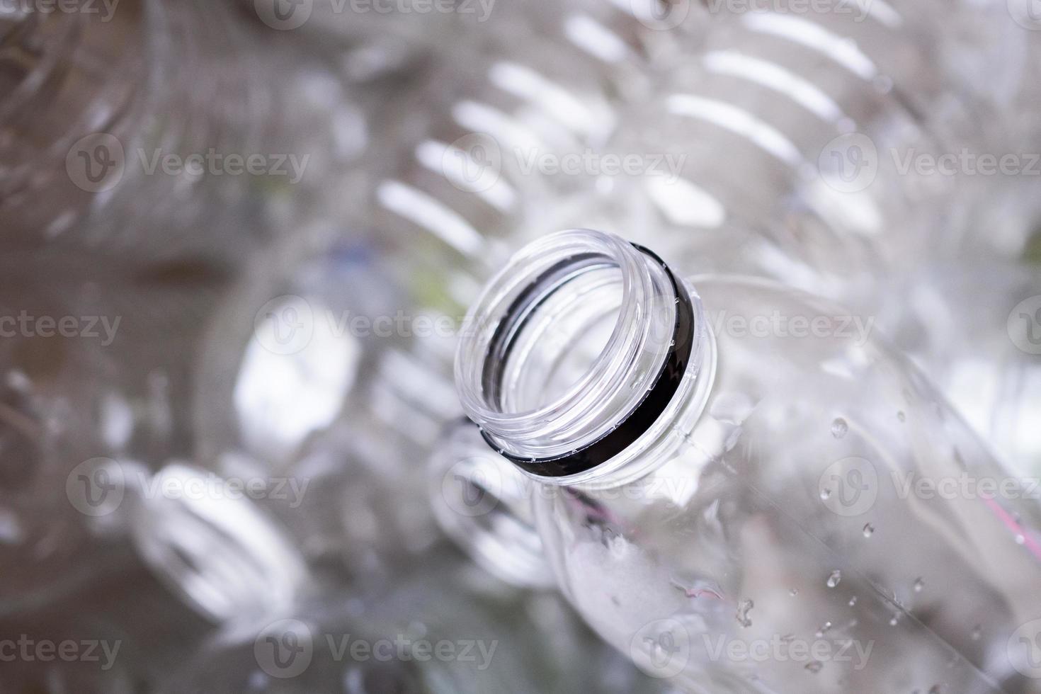 plastic bottles recycling background concept photo