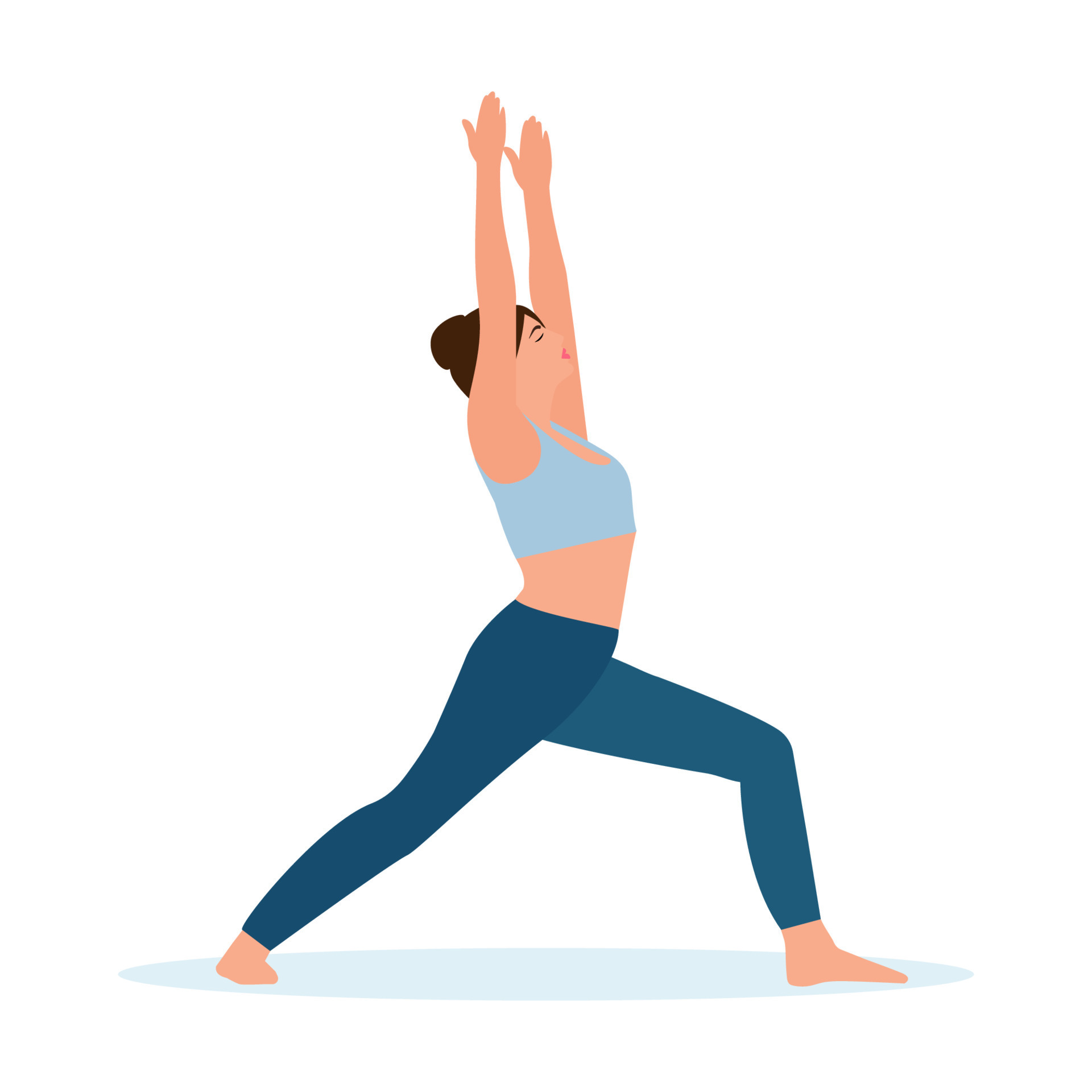 Woman doing yoga exercises. Healthy lifestyle.Meditation.Vector ...