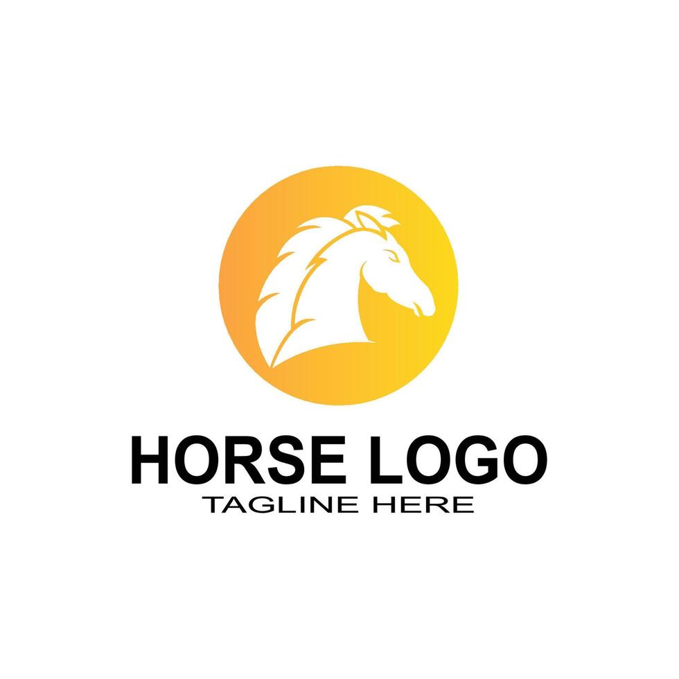 diseño de logotipo de caballo vector