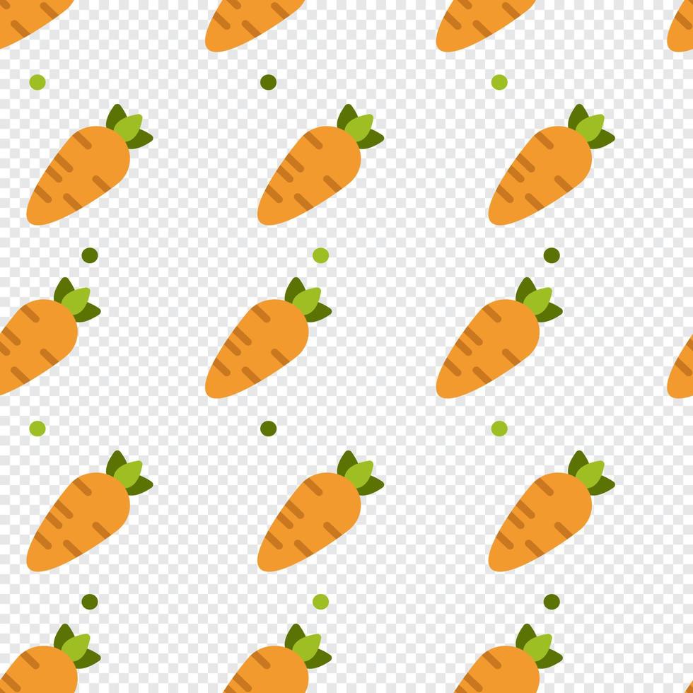 Carrot seamless pattern cute background. Vector cute carrots seamless pattern isolated. Carrot seamless background. Vector illustration