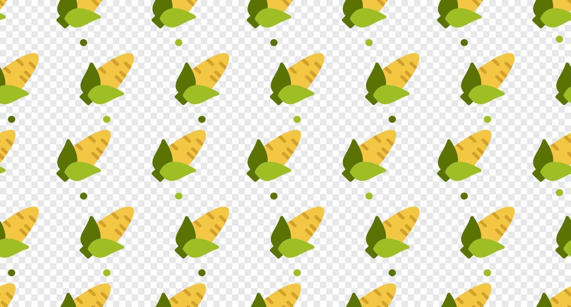 Corn seamless pattern cute background. Vector cute corns seamless pattern isolated. Corn seamless background. Vector illustration