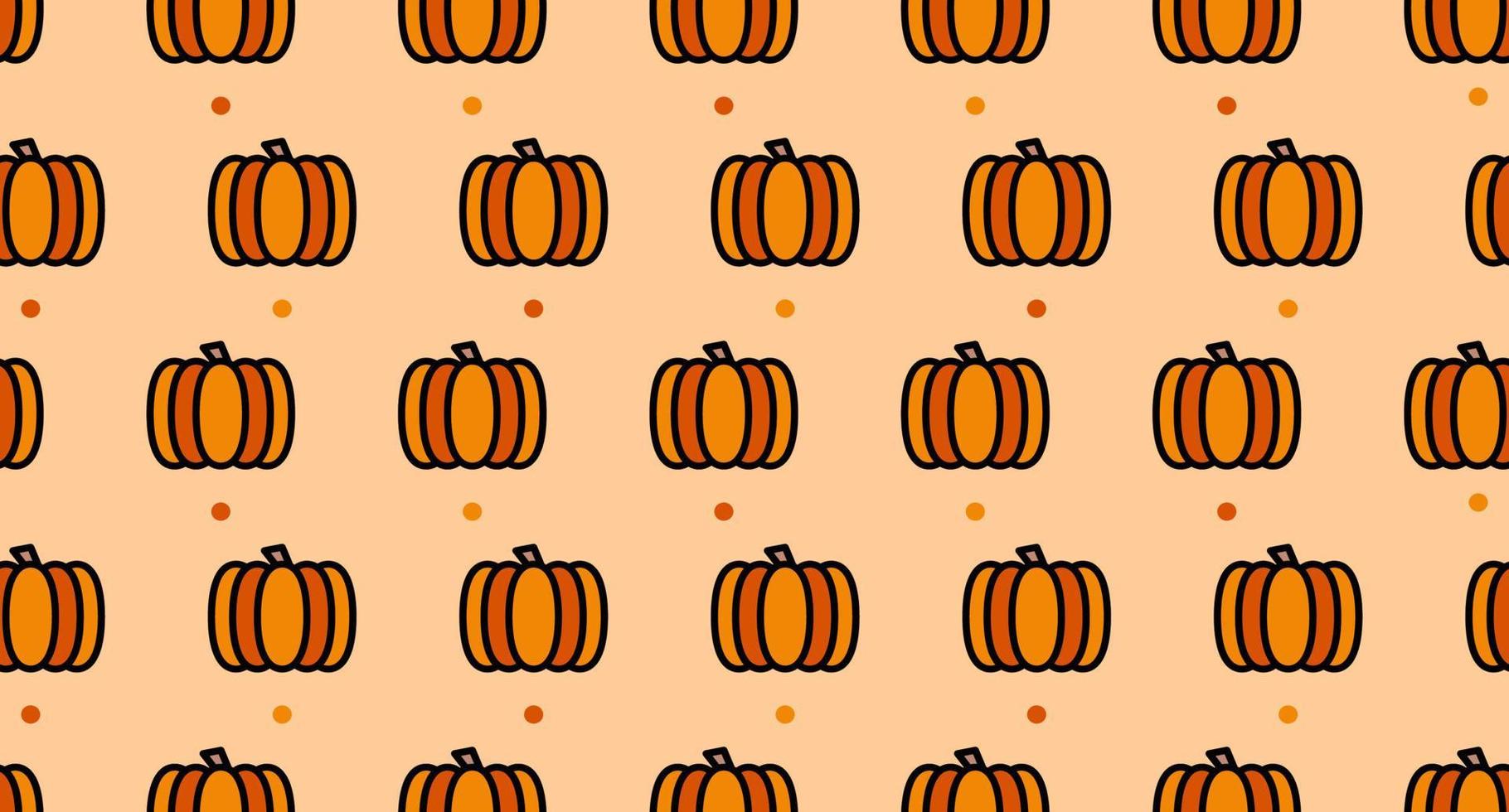 lindo fondo de patrones sin fisuras de calabaza. vector lindo calabazas patrón sin costuras aislado. fondo transparente de calabaza. ilustración vectorial