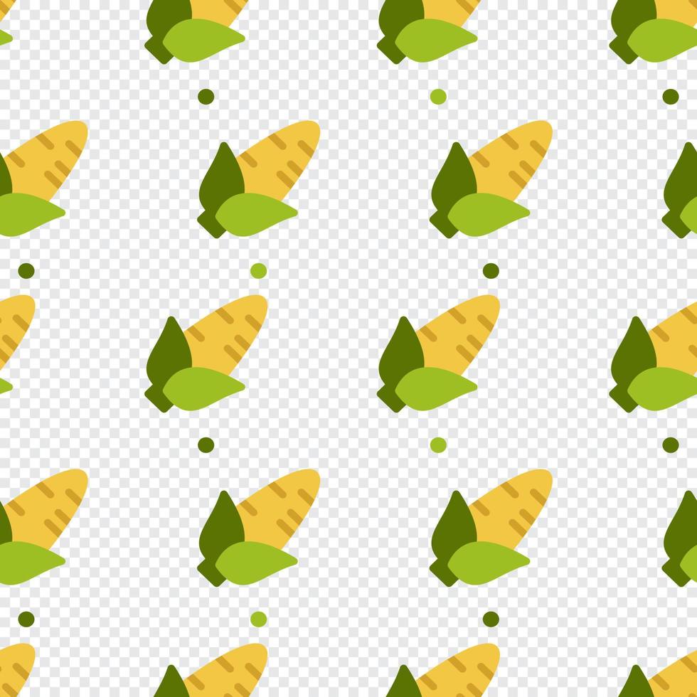 Corn seamless pattern cute background. Vector cute corns seamless pattern isolated. Corn seamless background. Vector illustration