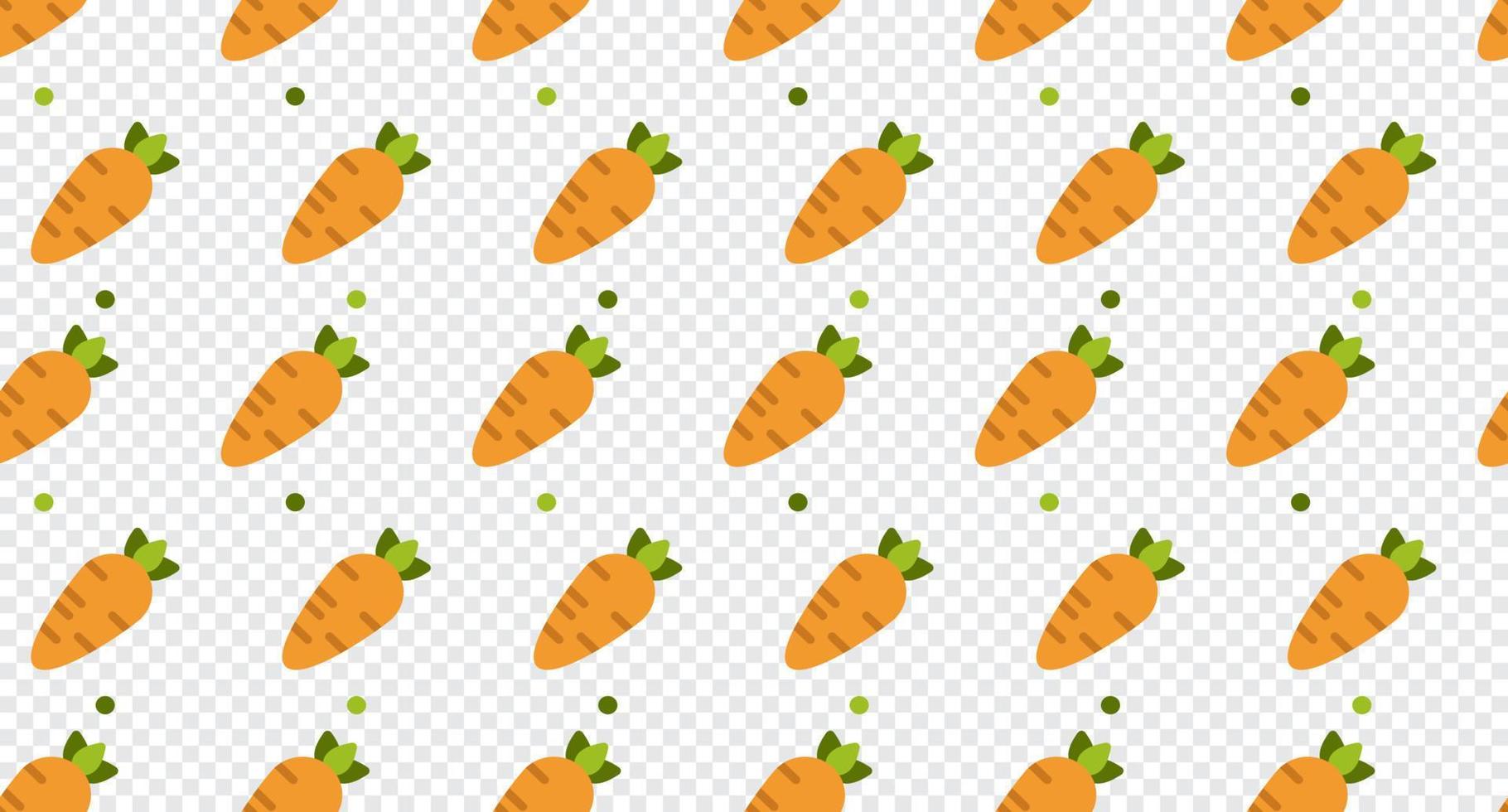 Carrot seamless pattern cute background. Vector cute carrots seamless pattern isolated. Carrot seamless background. Vector illustration