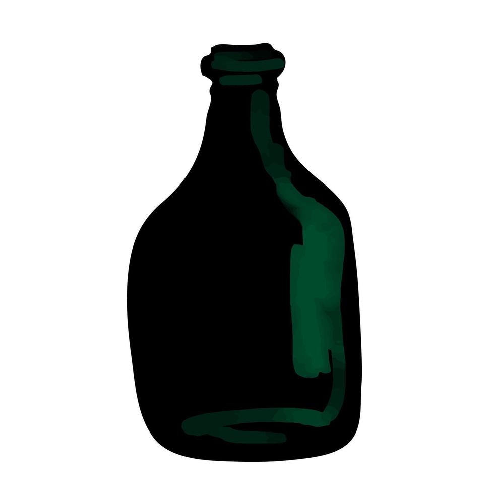 Black jar illustration isolated on white background vector