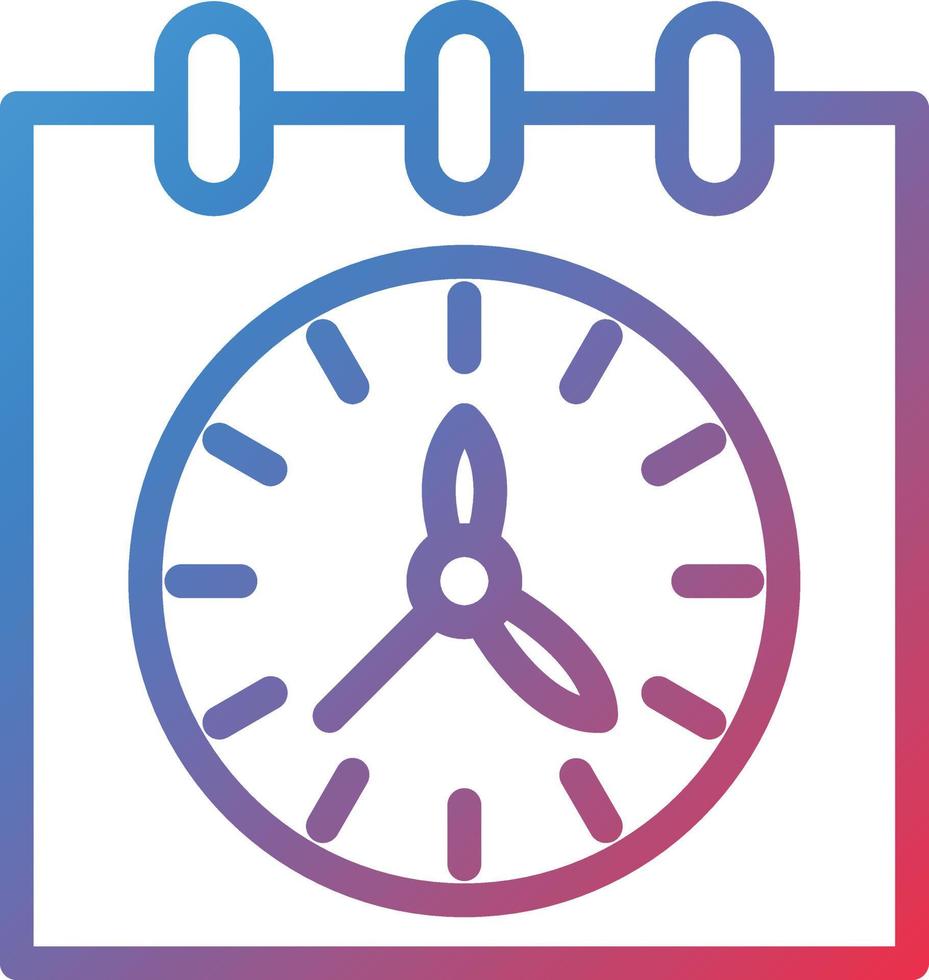 estilo de icono de horario vector