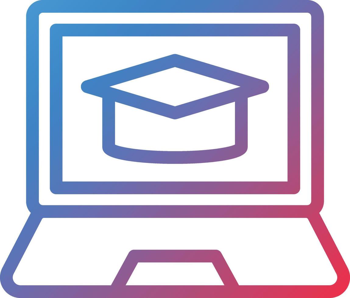 Online Learning Icon Style vector