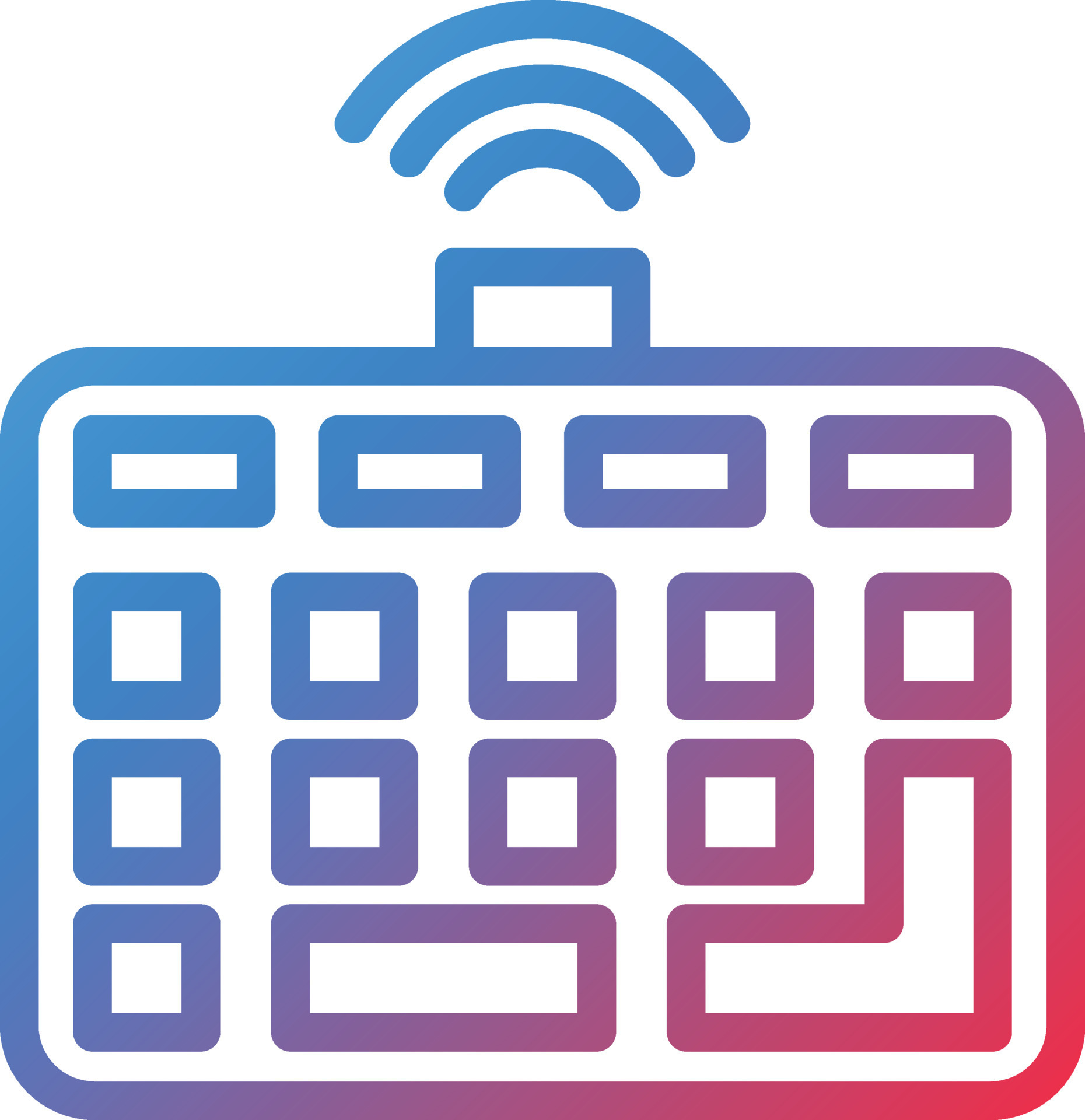 Wireless Keyboard Icon Style 12741123 Vector Art at Vecteezy