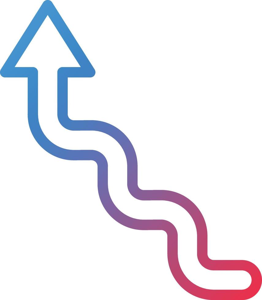 Zigzag Arrow Icon Style vector