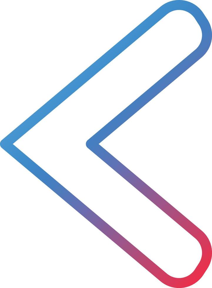Left Chevron Icon Style vector