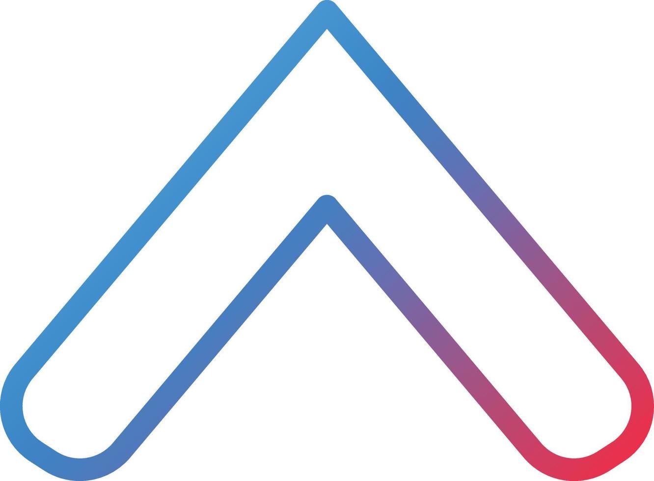 Up Chevron Icon Style vector