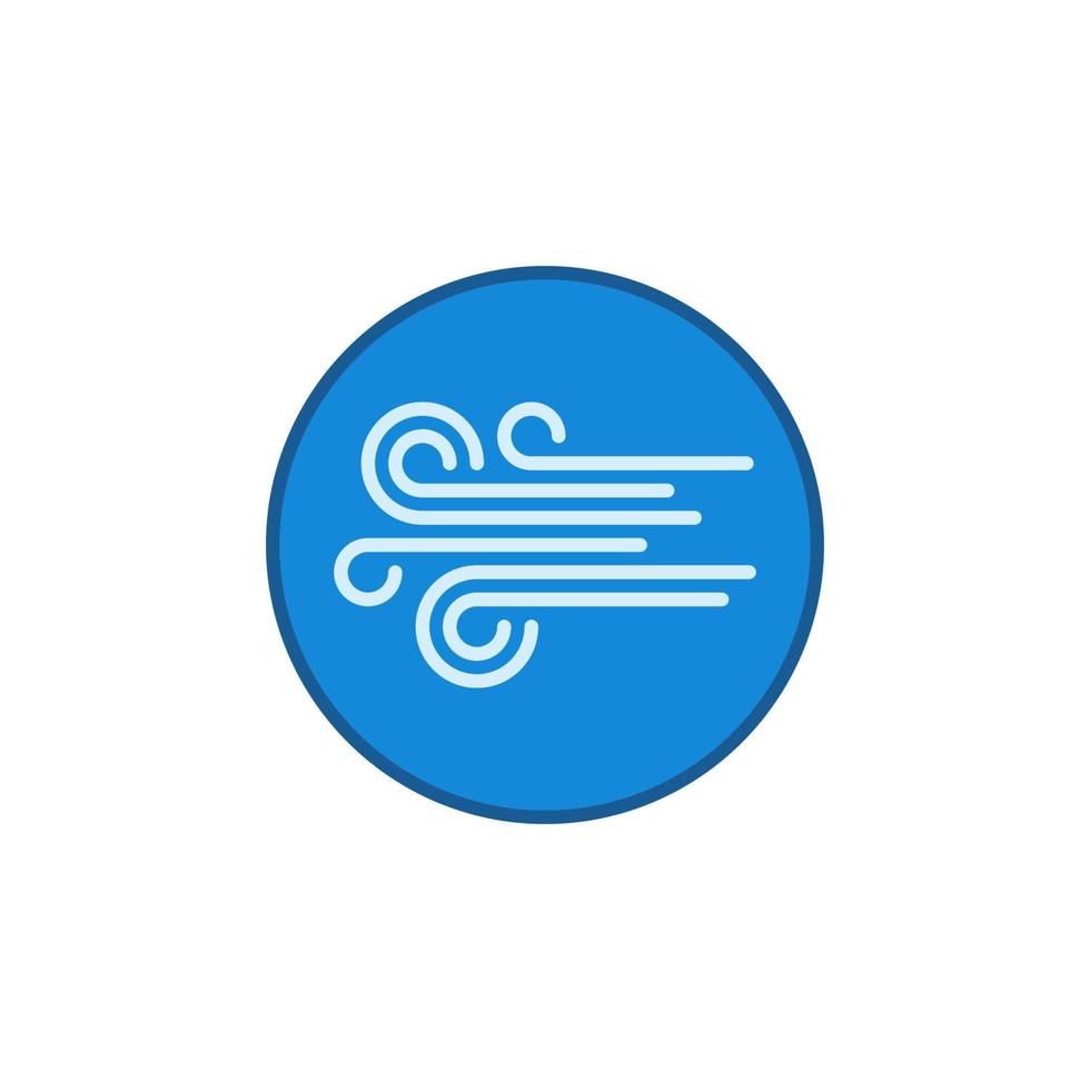 Wind inside Circle vector concept blue creative icon