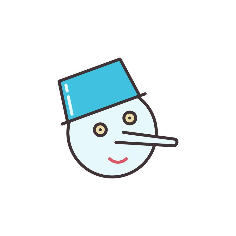 Snowman Face vector Happy Winter colored creative icon