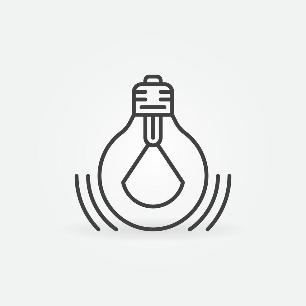 Light Bulb outline icon. Electric lightbulb vector line symbol