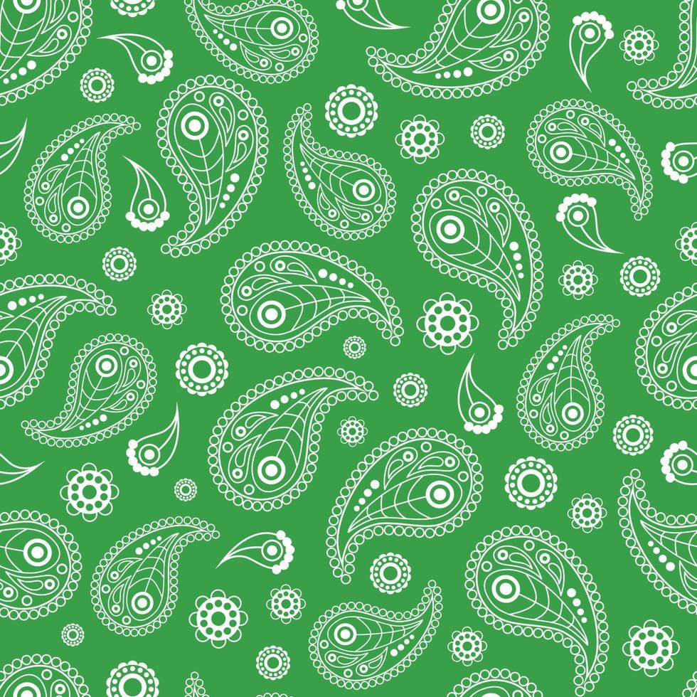 Seamless pattern with Paisley ornaments for bandana, kerchief, scarf vector