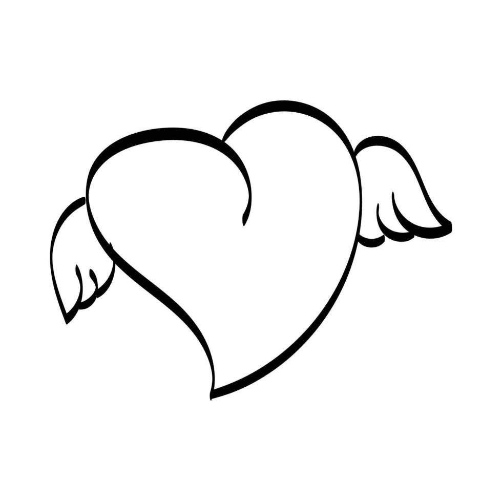 Handdrawn rough marker hearts isolated on white background vector