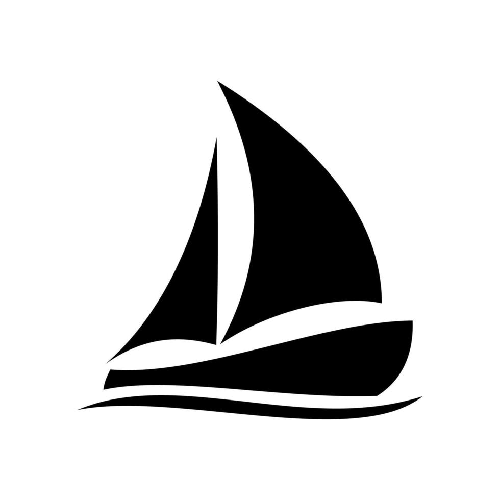 icono de barco de vela vector