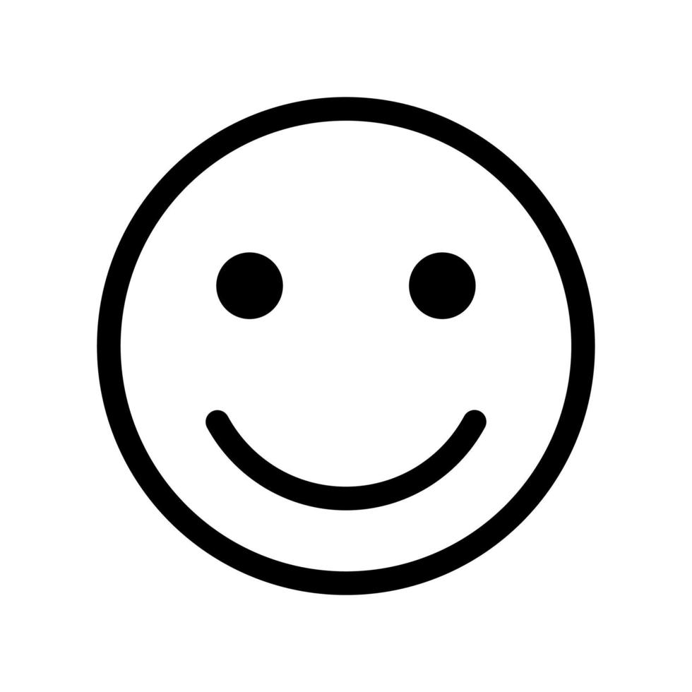 icono de contorno de sonrisa vector