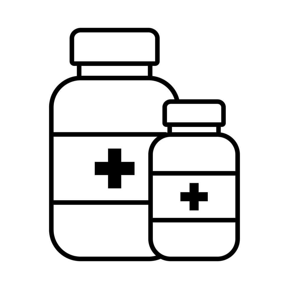 icono de botella médica vector