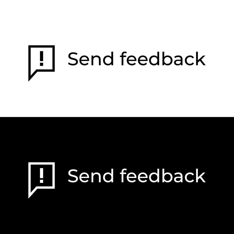 Send feedback menu icon vector in clipart style