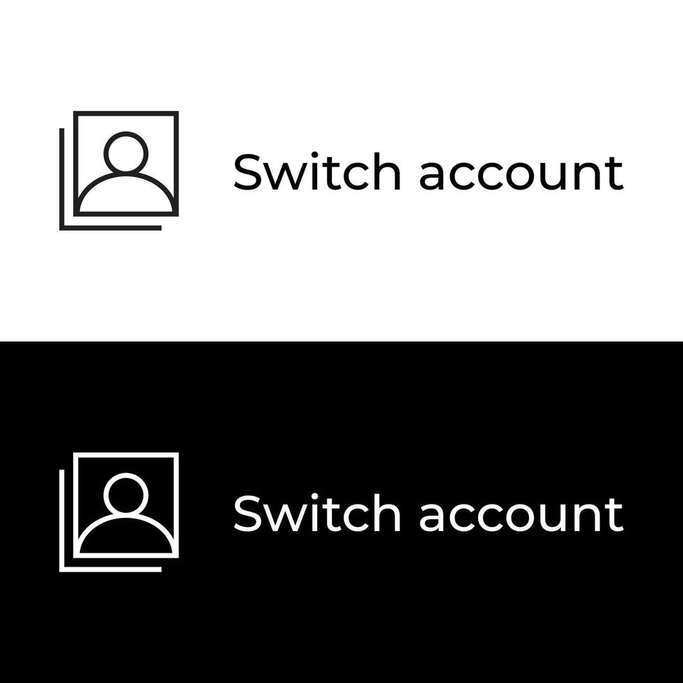 Switch account icon vector in clipart style