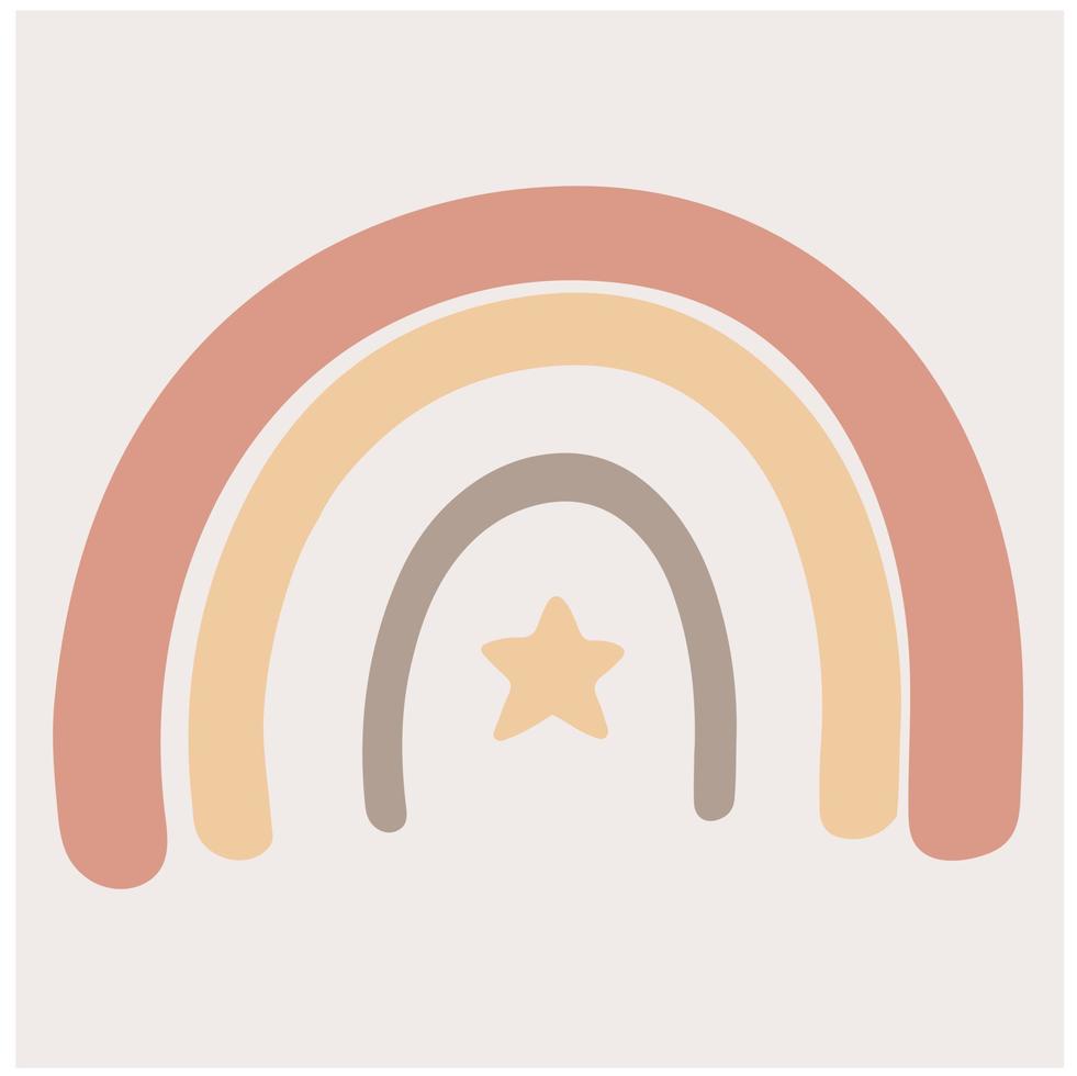 Boho Rainbow. Vector Illustration.