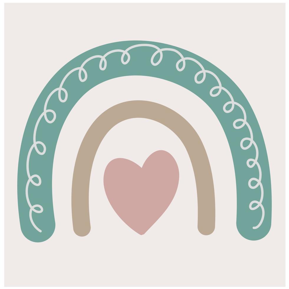 Boho Rainbow. Vector Illustration.