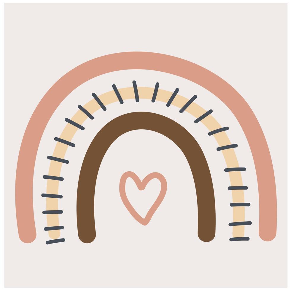 Boho Rainbow. Vector Illustration.