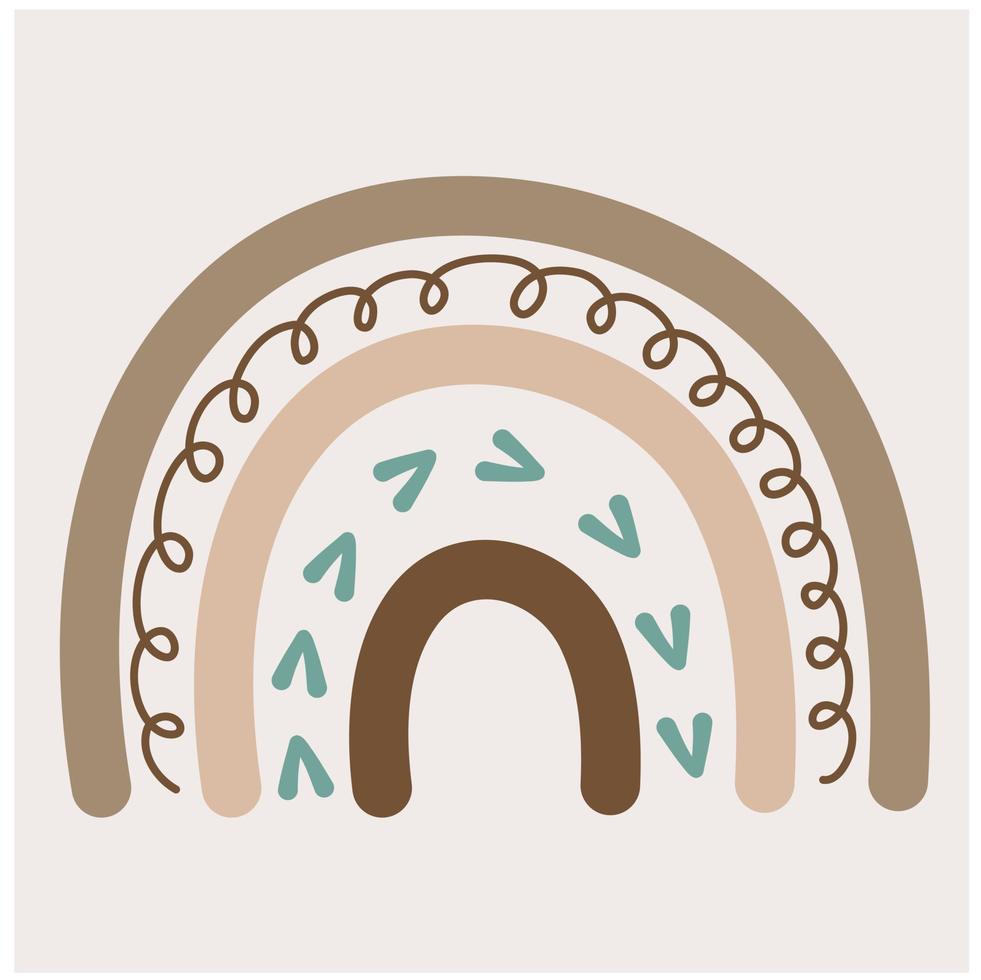 Boho Rainbow. Vector Illustration.