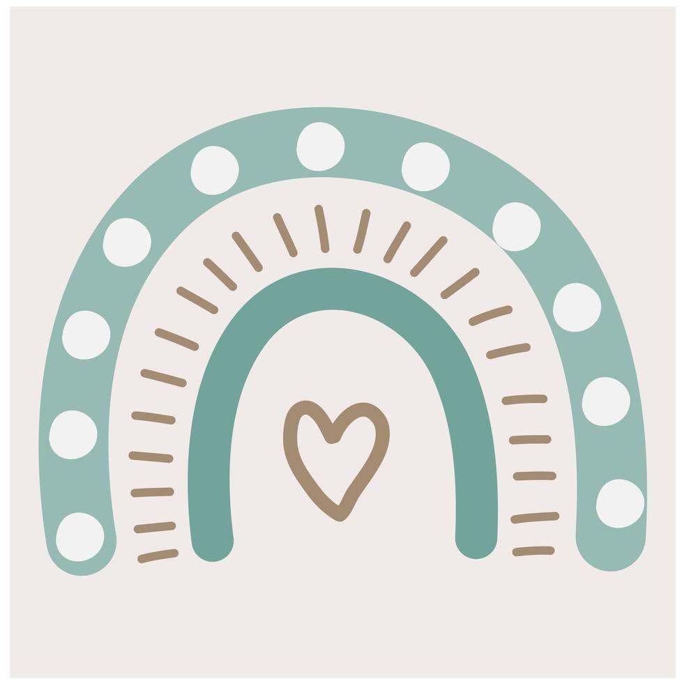 Boho Rainbow. Vector Illustration.