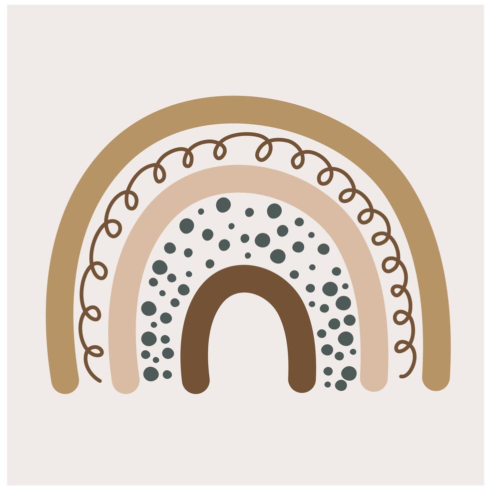 Boho Rainbow. Vector Illustration.