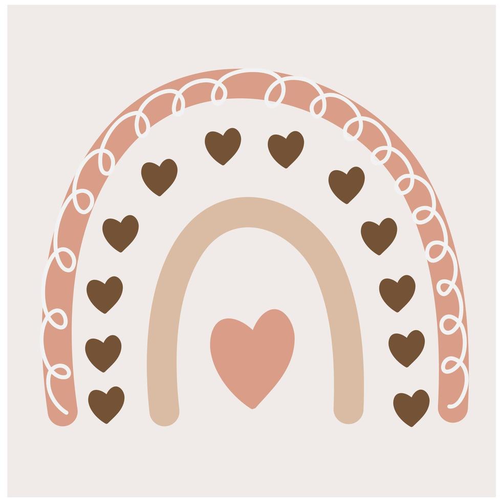 Boho Rainbow. Vector Illustration.