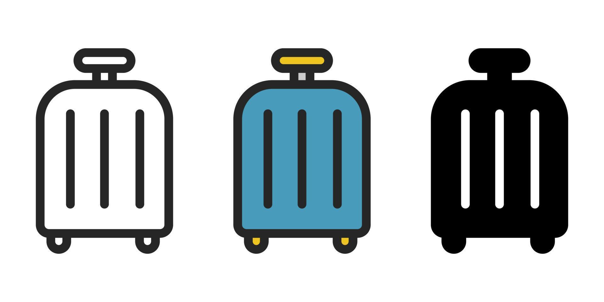 icono de bolsa de viaje sobre fondo blanco vector