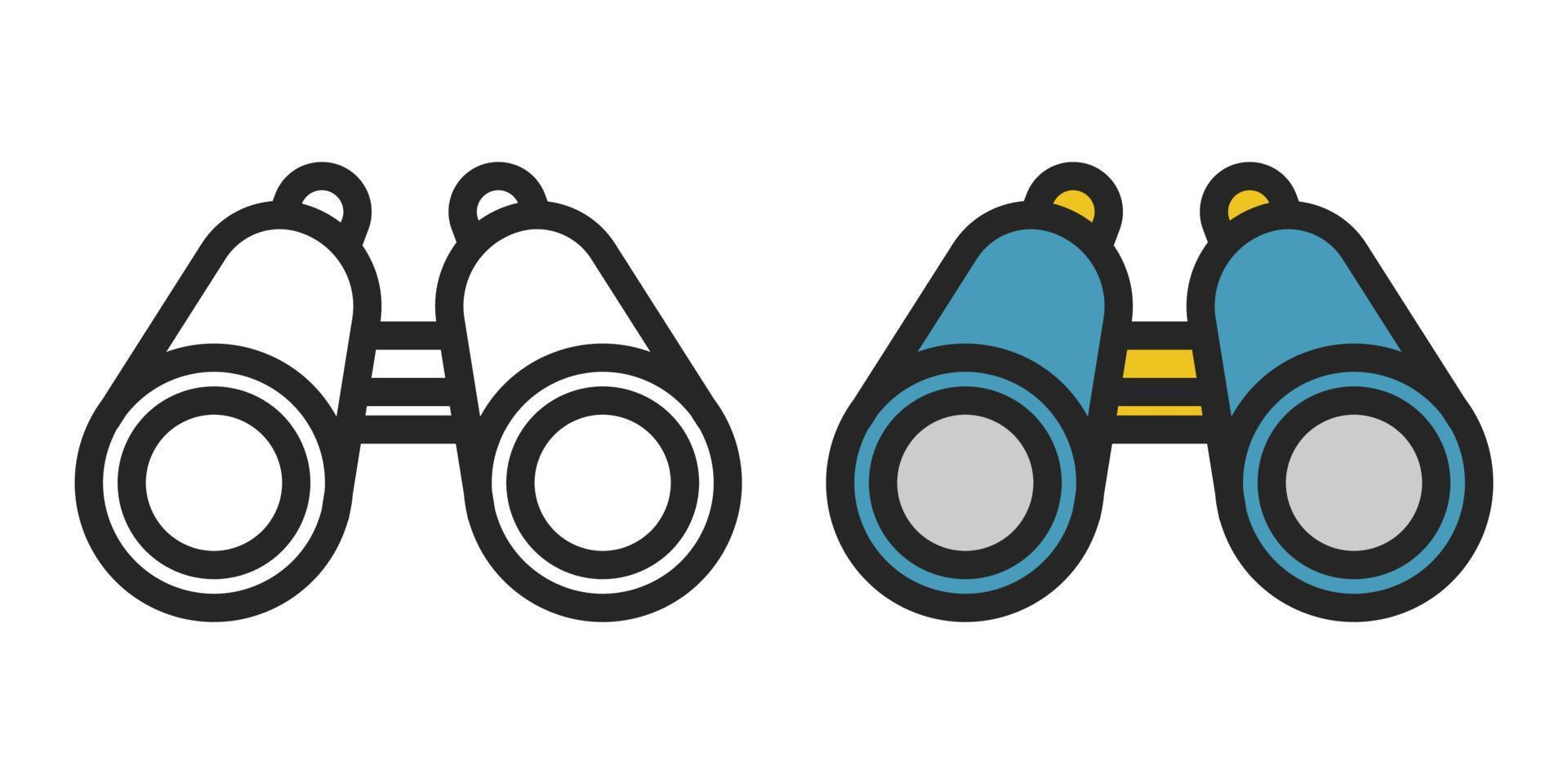 Binoculars Icon. Isolated on White Background vector