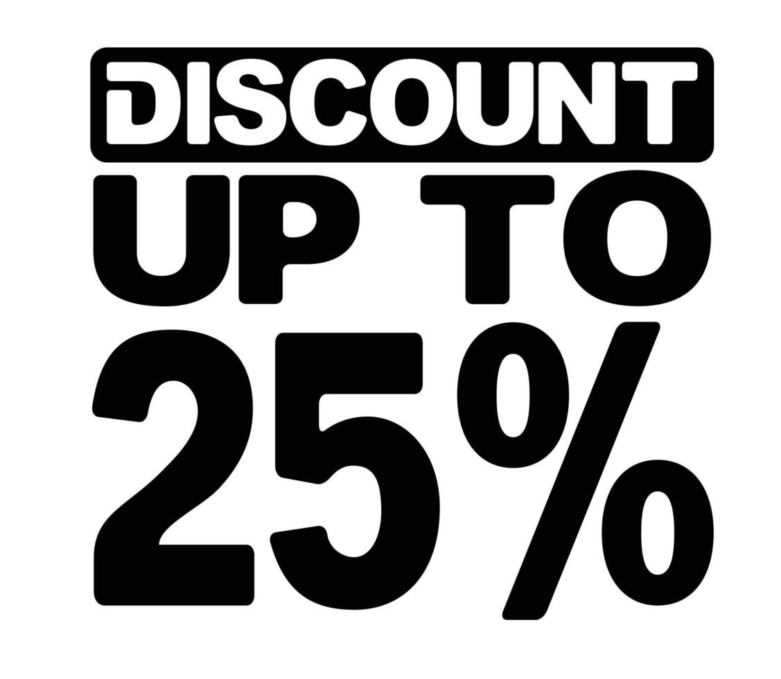 Design discount sale offer up to 25 percent vector