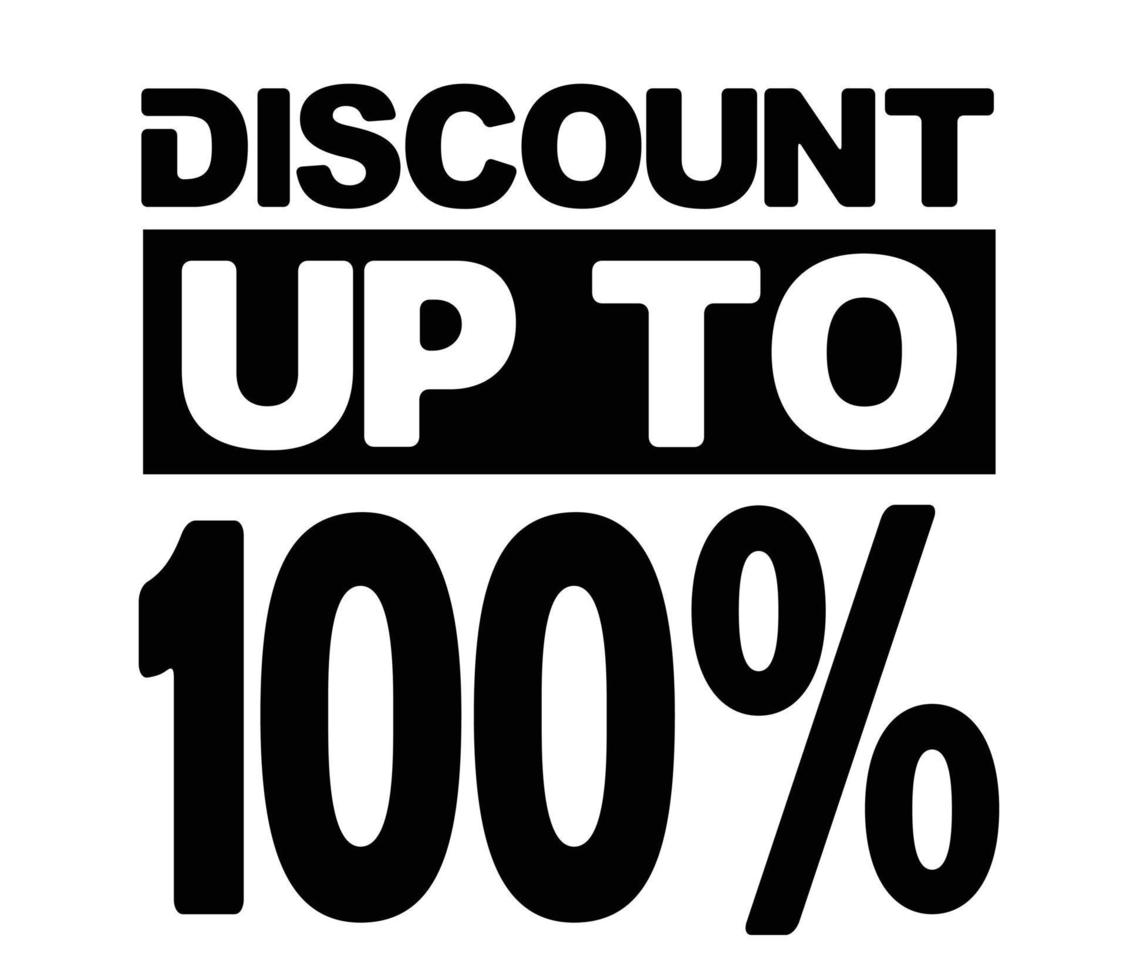 Design discount sale offer up to 100 percent vector