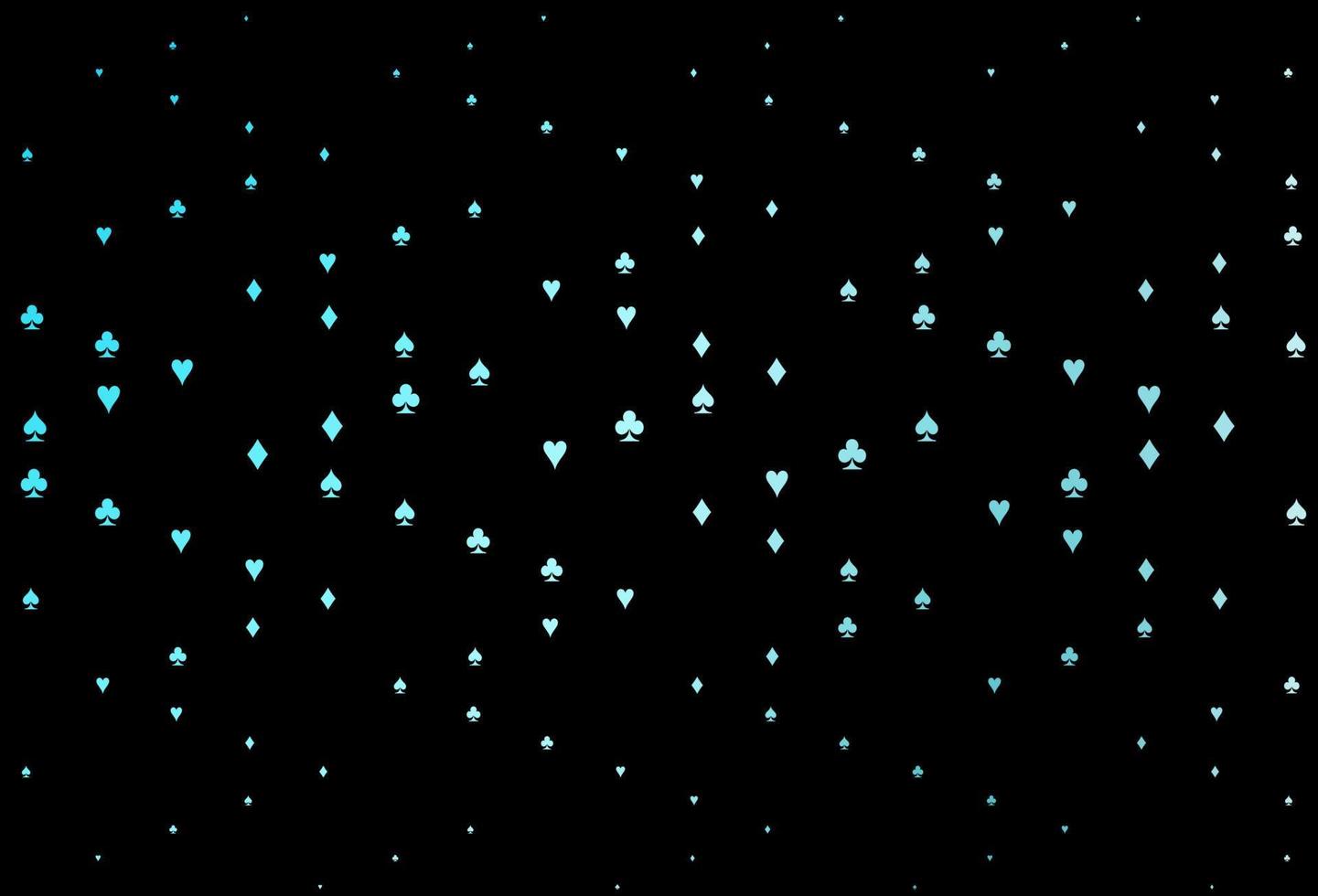 Dark BLUE vector pattern with symbol of cards.