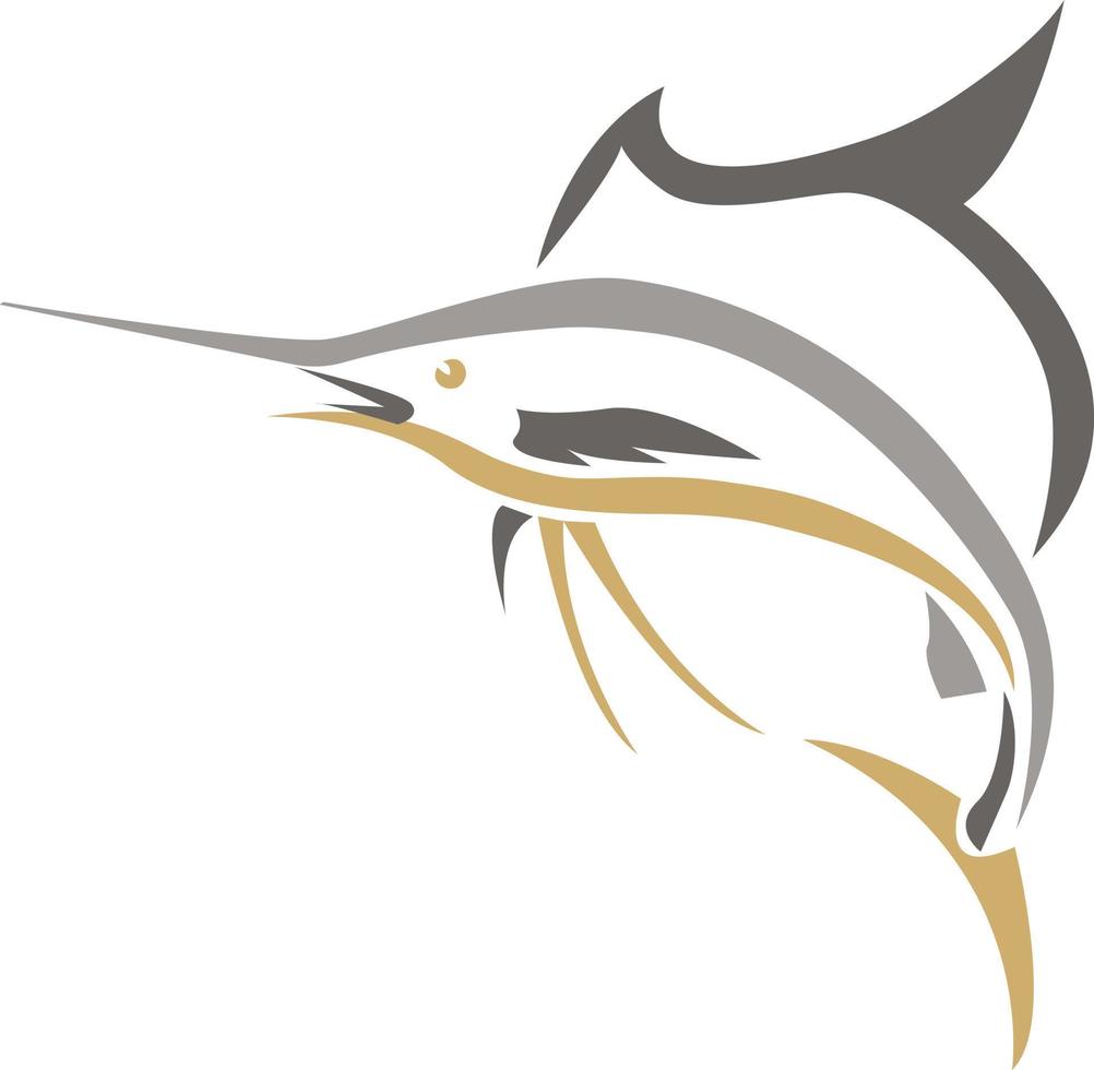 Sailfish silhouette vector illustration