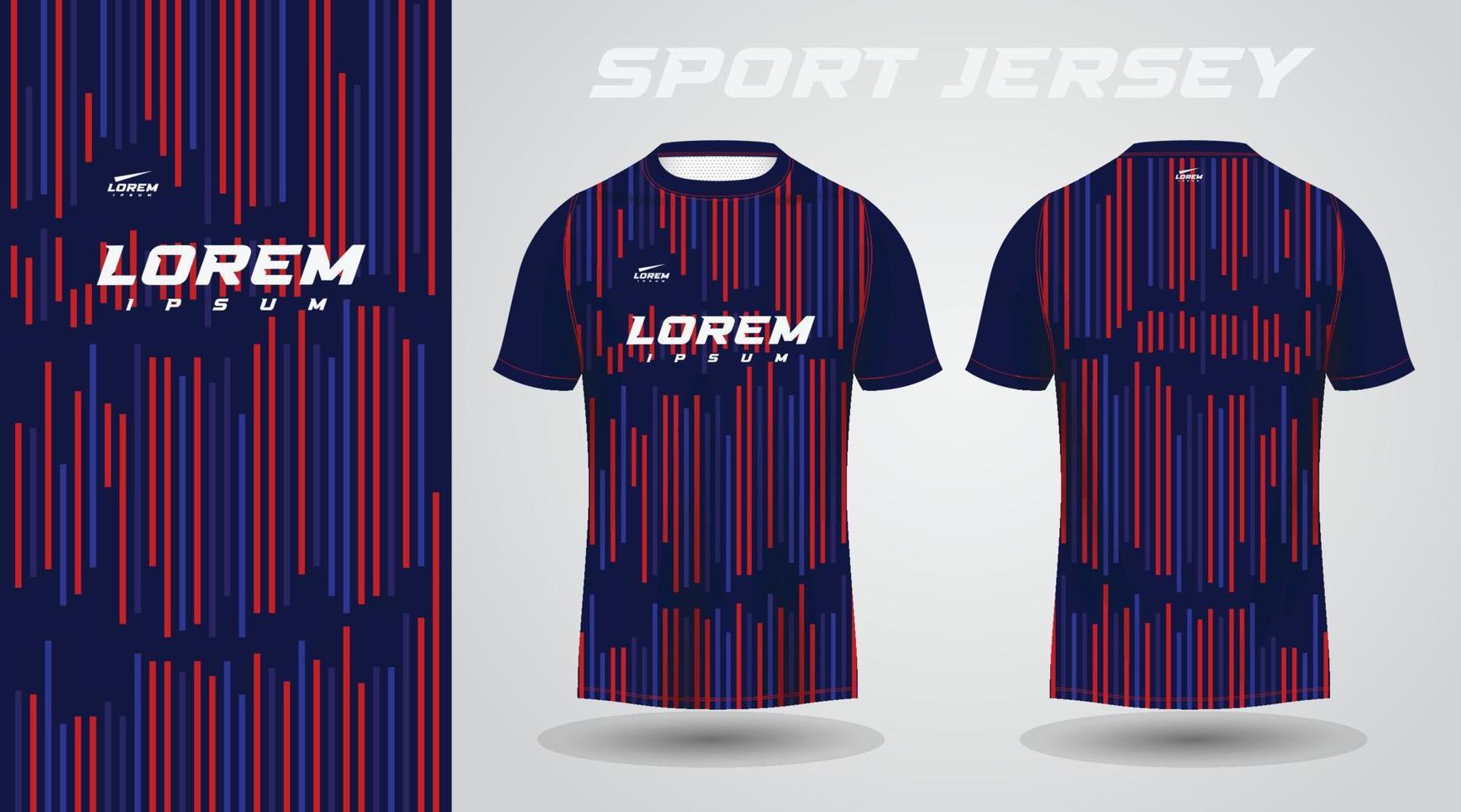 red blue shirt sport jersey design vector