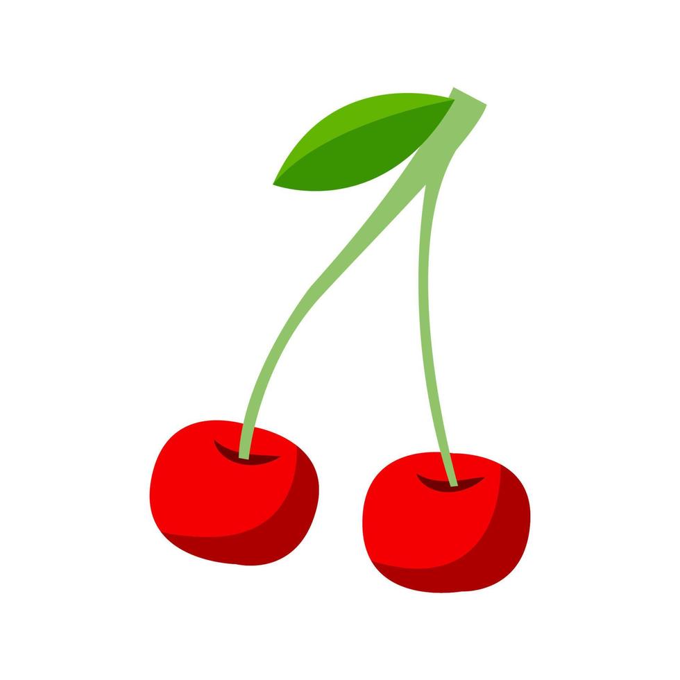 cute clipart of cherry of  on cartoon version vector