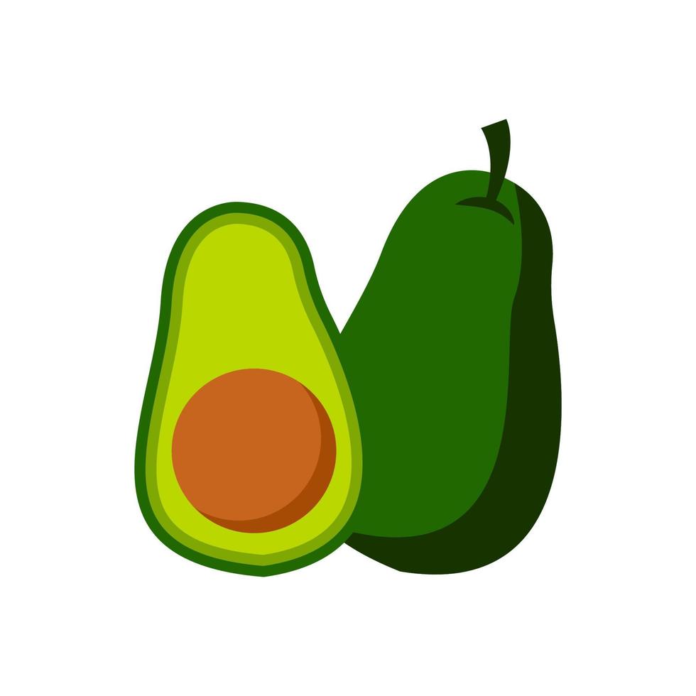 cute clipart of avocado of  on cartoon version vector