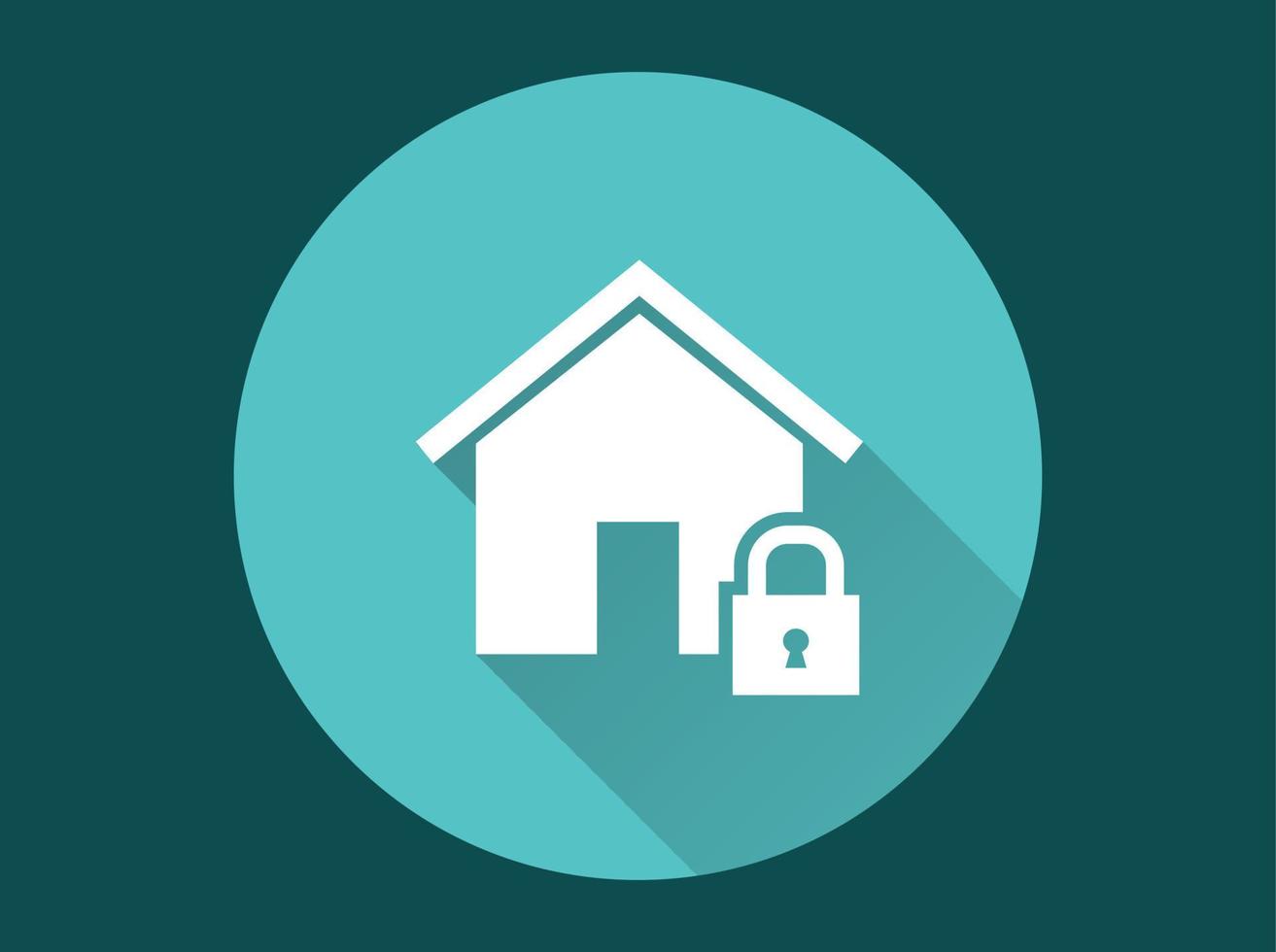 Home security icon for graphic and web design. vector