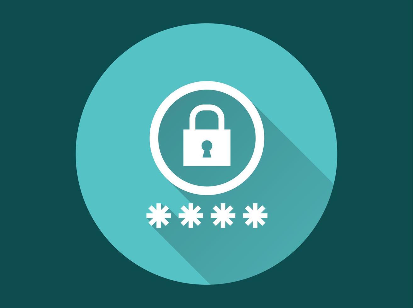 Password icon for graphic and web design. vector