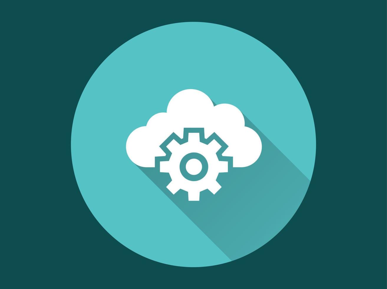 Secure cloud computing icon for graphic and web design. vector