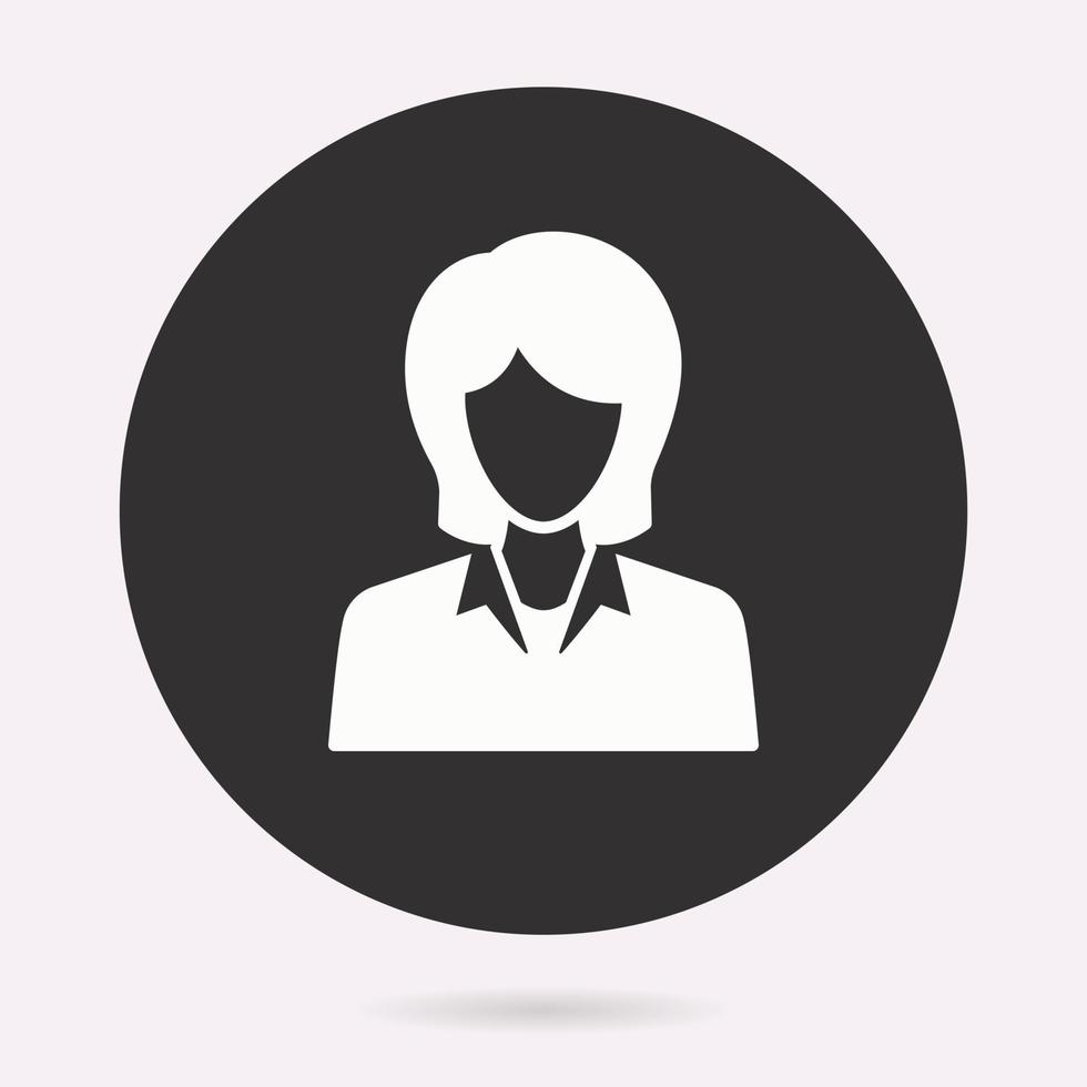 mujer de negocios - icono de vector. ilustración aislada. pictograma sencillo. vector